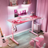 Eureka 47" Pink Gaming Desk Home Office Computer Writing Desk