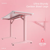 Eureka 47" Pink Gaming Desk Home Office Computer Writing Desk
