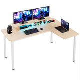 60 Inch Led L Shaped Desk Computer Corner Desk with Monitor Stand