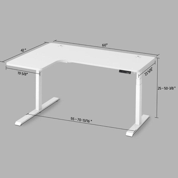 Eureka Ergonomic? Height Adjustable L-Shape Corner Electric Standing Desk (Left)