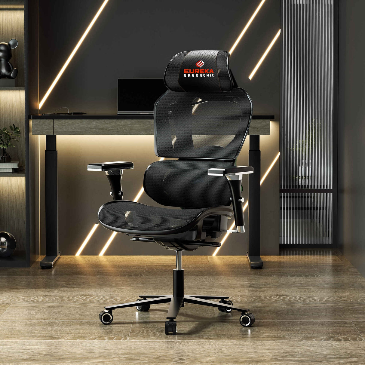 Eureka Ergonomic Home Office Computer Chair Swivel Mesh Gaming Chair with Lumbar Support & 4D Armrests