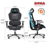 Eureka Ergonomic Home Office Computer Chair Swivel Mesh Gaming Chair with Lumbar Support & 4D Armrests