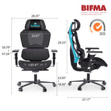 Eureka Ergonomic Home Office Computer Chair Swivel Mesh Gaming Chair with Lumbar Support & 4D Armrests