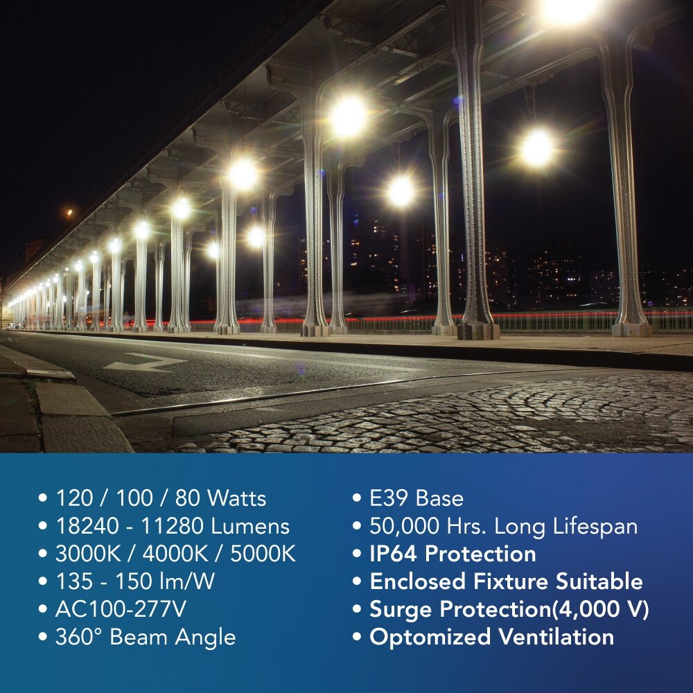 Euri Lighting LED Corn Bulb, CCT (3K, 4K, 5K) & Wattage Tunable (120W, 100W, 80W)