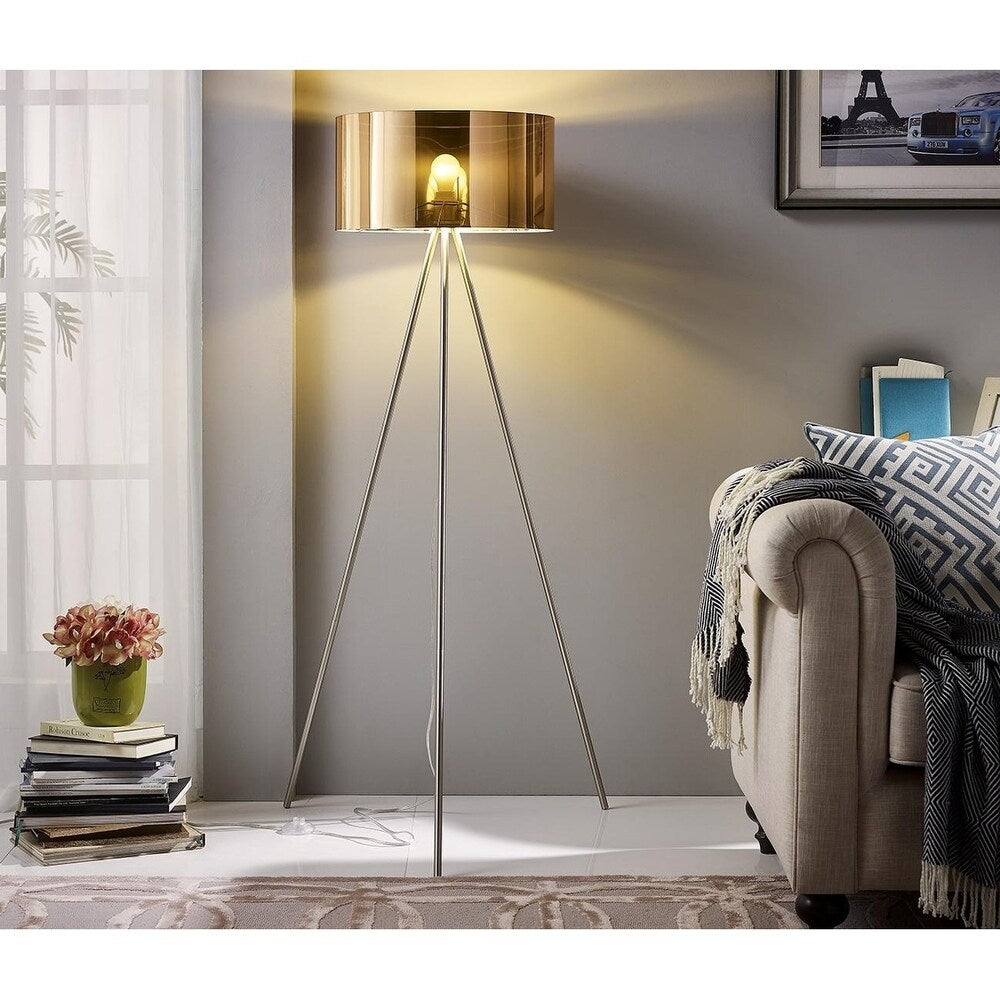 Euro Style Collection Braga 61" Tripod Floor Lamp-Gold