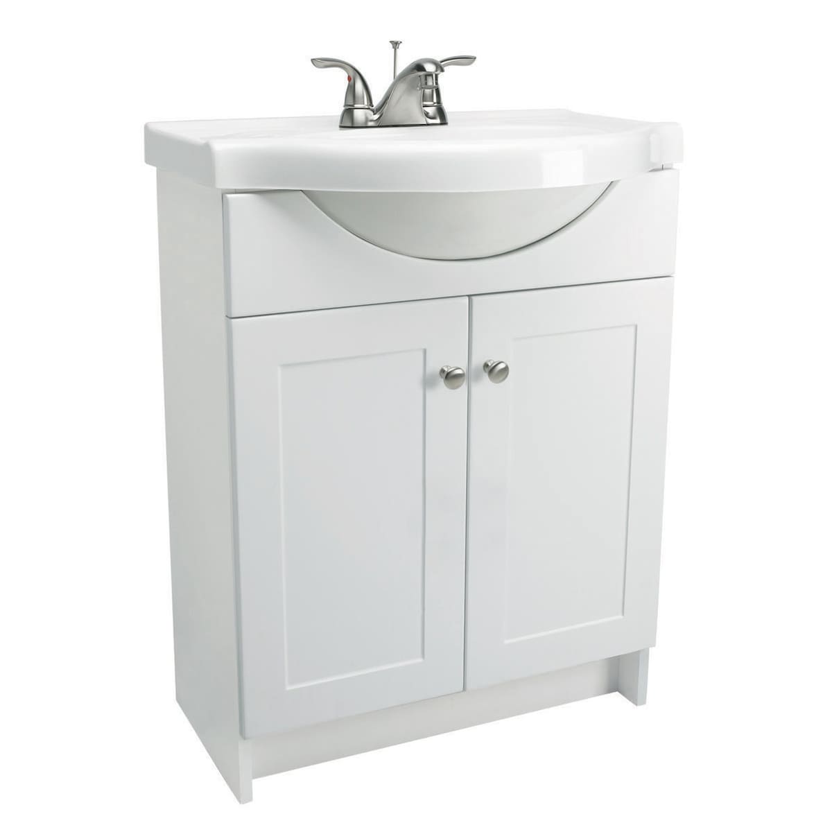 Euro Vanity Top 25 in. x 17.5 in. in Solid White