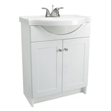 Euro Vanity Top 25 in. x 17.5 in. in Solid White