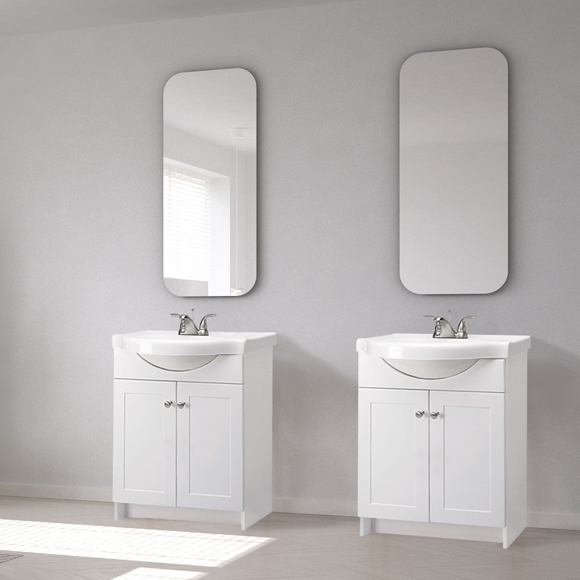 Euro Vanity Top 25 in. x 17.5 in. in Solid White