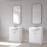 Euro Vanity Top 25 in. x 17.5 in. in Solid White