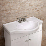 Euro Vanity Top 25 in. x 17.5 in. in Solid White