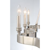 Eurofase Leyton Flowing 6-Light Candle Chandelier - 33709-017 - 24" high x 33.50" in diameter - 24" high x 33.50" in diameter