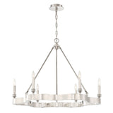Eurofase Leyton Flowing 6-Light Candle Chandelier - 33709-017 - 24" high x 33.50" in diameter - 24" high x 33.50" in diameter