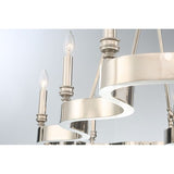 Eurofase Leyton Flowing 6-Light Candle Chandelier - 33709-017 - 24" high x 33.50" in diameter - 24" high x 33.50" in diameter