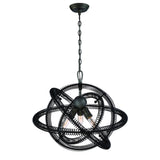 Eurofase Orbita Vintage Bronze Coiled Rings Chandelier - 31387-019 - 21.25" high x 22.5" in diameter