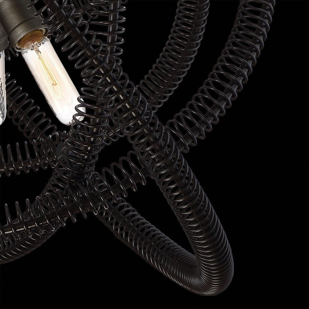 Eurofase Orbita Vintage Bronze Coiled Rings Chandelier - 31387-019 - 21.25" high x 22.5" in diameter