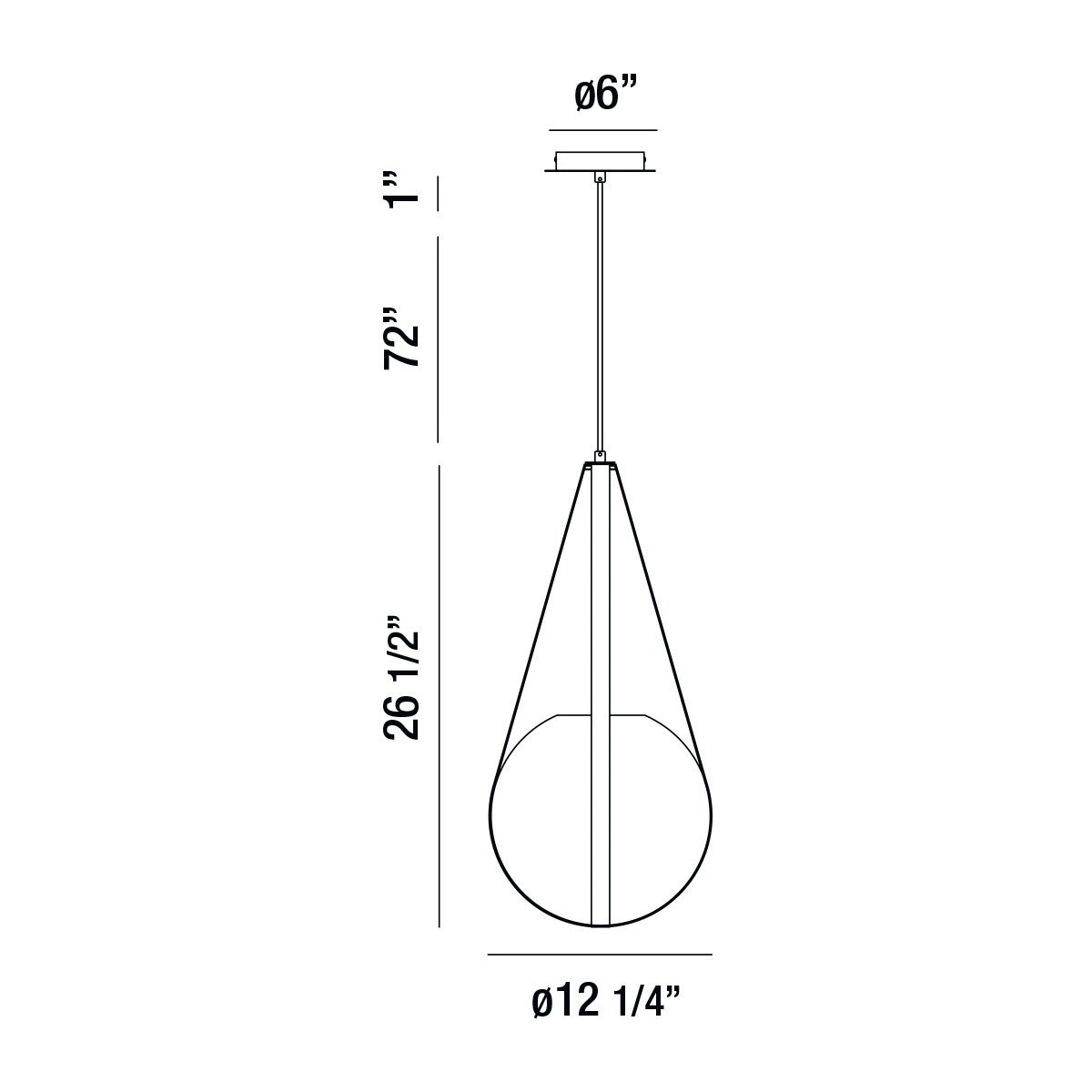 Eurofase Rosemount 1 Light Incandescent Pendant Light