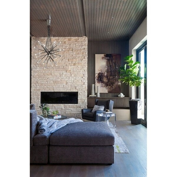 Eurofase Zazu 28-Light Pendant, Black Finish - 19800-011 - 44" high x 44" in diameter - 44" high x 44" in diameter