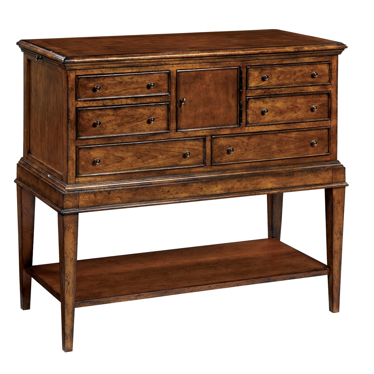 European Legacy Vintage, Farmhouse-Chic, Old World Style Dining Hall Chest, Bedroom Dresser, Chairside Nightstand
