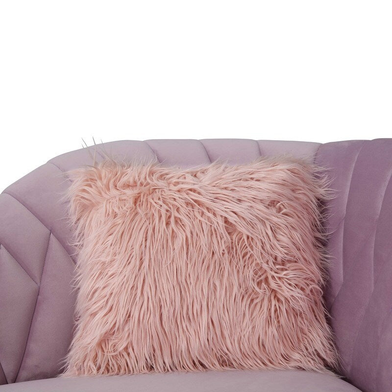 Eva Blush Velvet Sofa