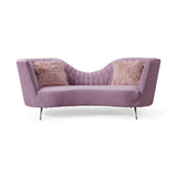 Eva Blush Velvet Sofa