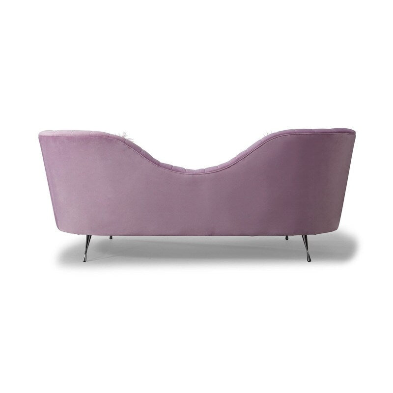 Eva Blush Velvet Sofa