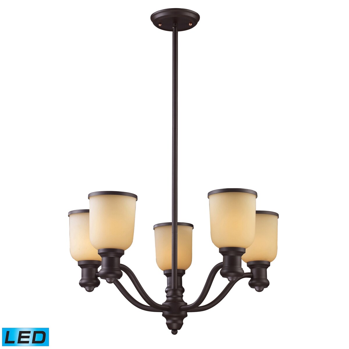Eva Home New Haven 5 LED LED Chandelier Brooksdale - Exact Size
