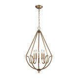 Eva Home New Haven Five Light Chandelier Stanton Matte Gold - Exact Size