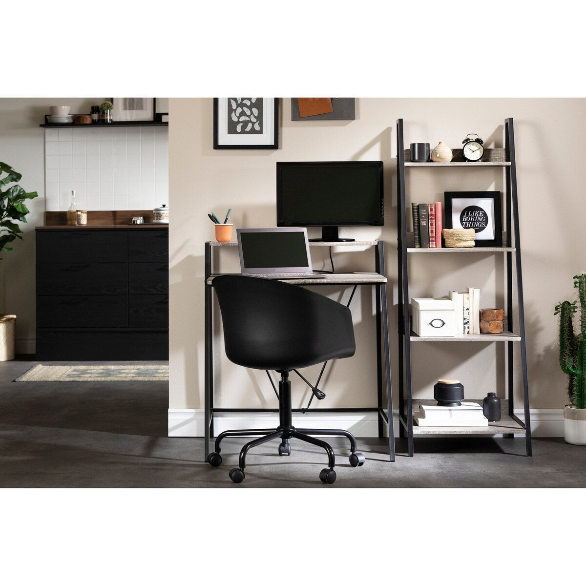 Evane 4 Fixed Shelves - Shelving Unit Ash Oak