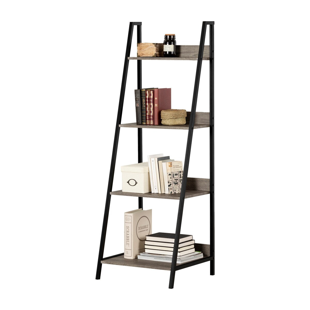 Evane 4 Fixed Shelves - Shelving Unit Ash Oak