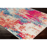 Evangeline Navy & Red Modern Area Rug - 5'3" x 7'6"