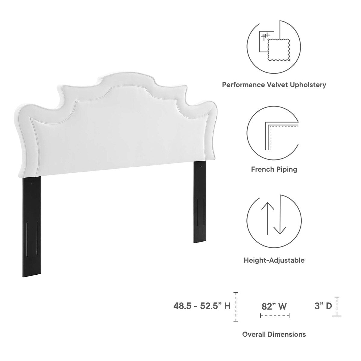 Evangeline Performance Velvet King/California King Headboard
