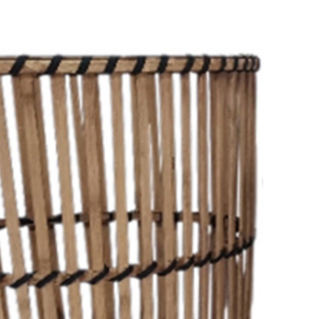 Evans Basket Design Bamboo Tripod Planters, Set of 3, Warm Brown Finish