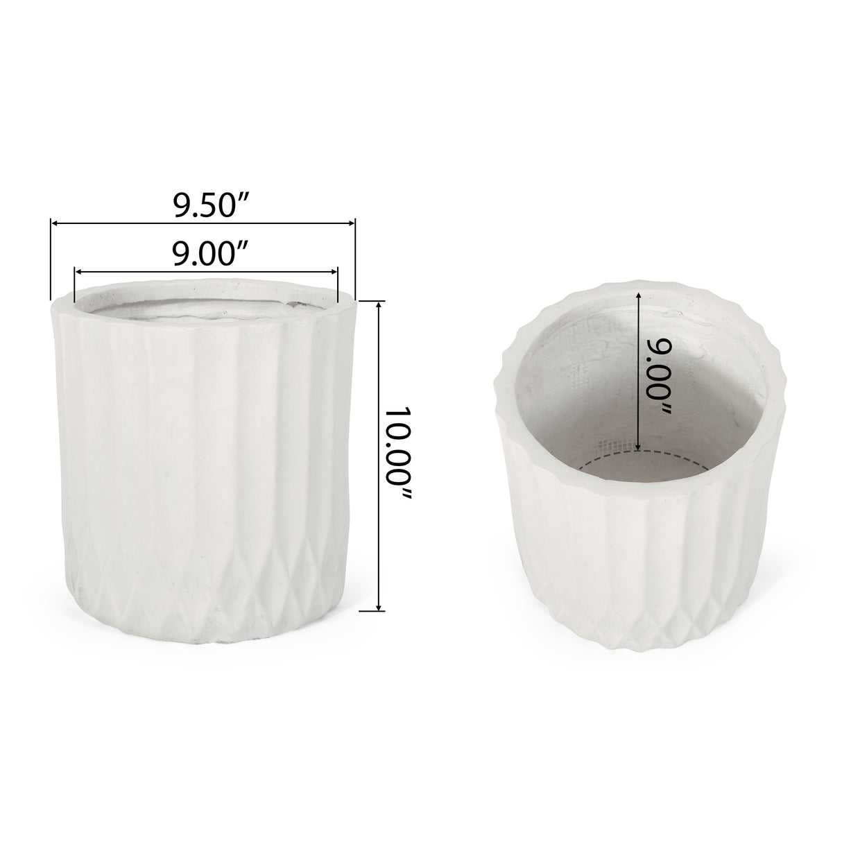 Evans Outdoor Cast Stone Outdoor Small and Large Planter Set by Christopher Knight Home