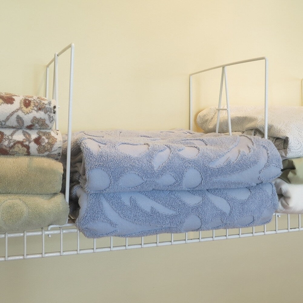 Evelots Closet Wire Shelf Divider-New & Improved-Separator-Easy Clip-Steel-Set/4