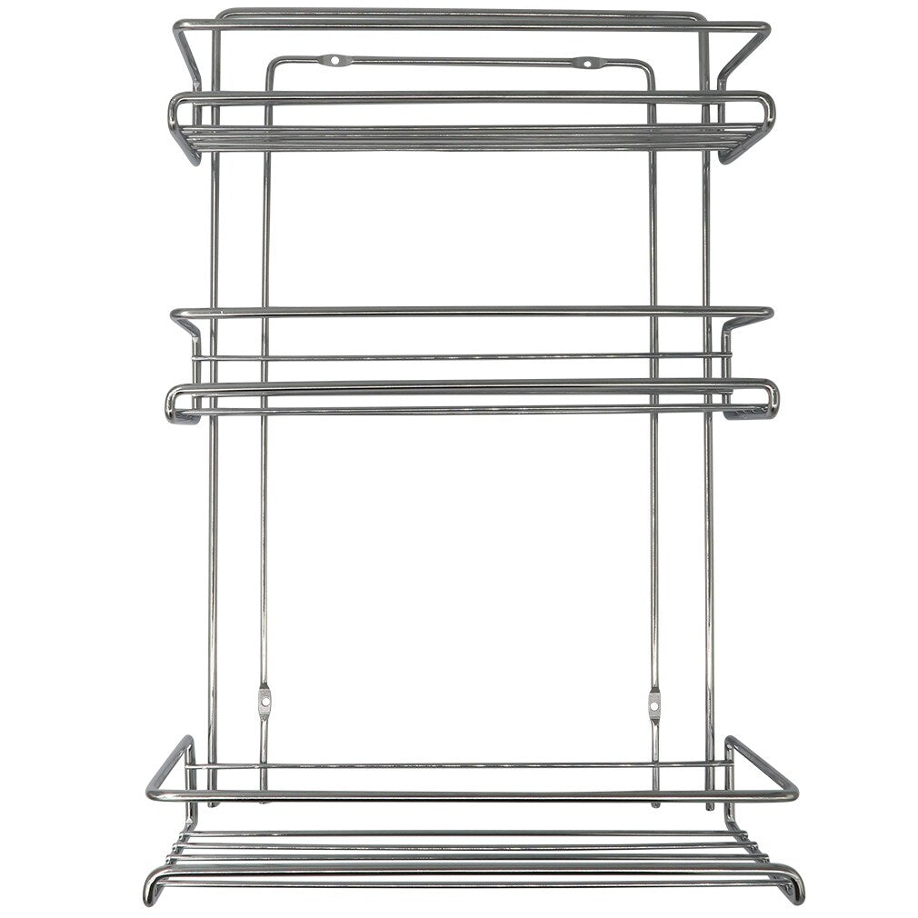 Evelots Spice Rack-3 Tier-Small/Tall Containers-Door/Wall Mounted-Up/18 Bottles - Single unit