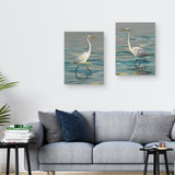 Evening Egret I, Evening Egret II by Studio Arts Canvas Art Prints