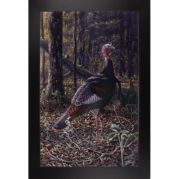 Ever Alert - Wild Turkey-WILGOE16385 Framed Print 36.75"x23.25" by Wilhelm Goebel
