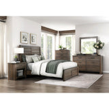 Everdeen Dark Brown Panel Bed