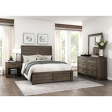 Everdeen Dark Brown Panel Bed