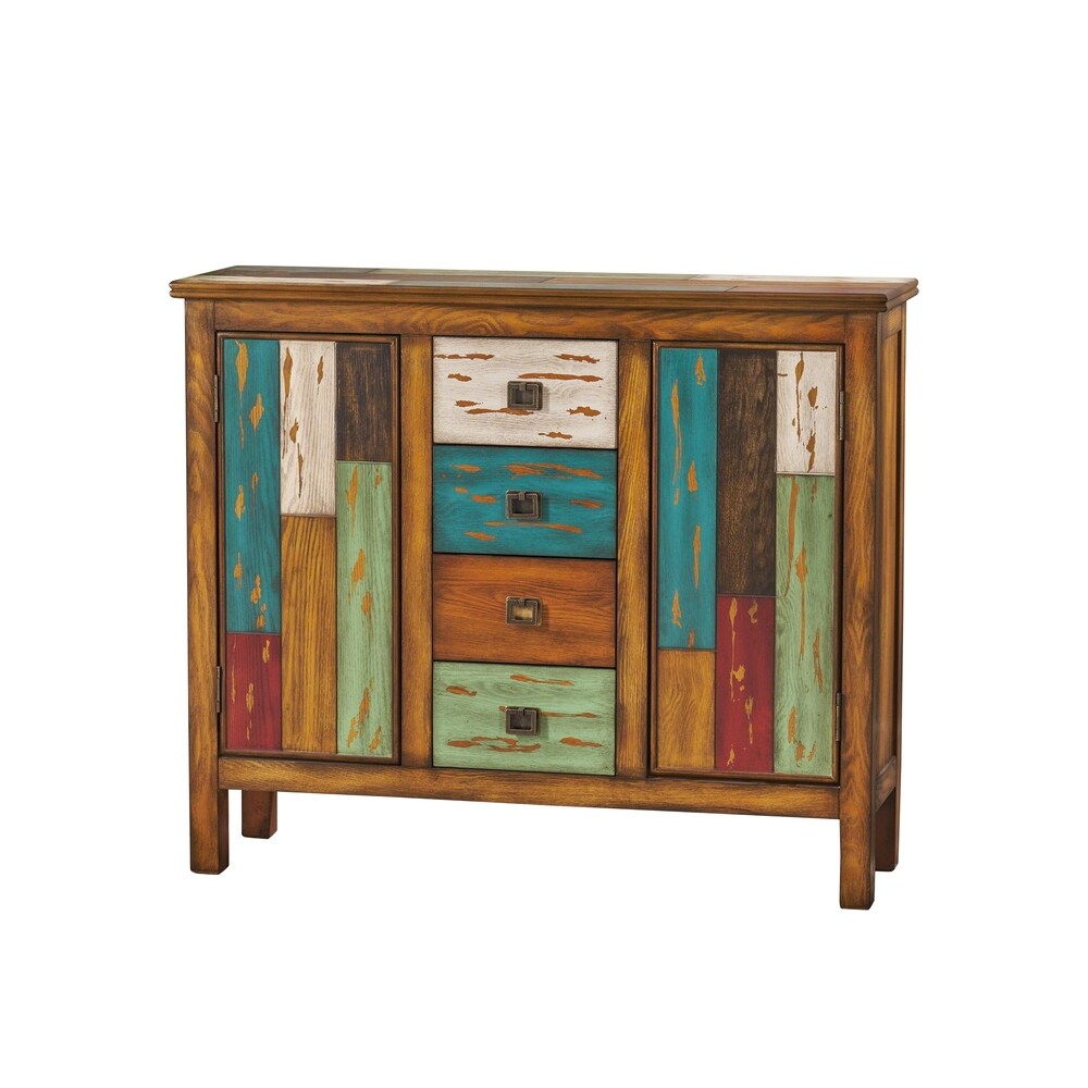 Everest Distressed 4 Drawer 2 Door Cabinet by Christopher Knight Home