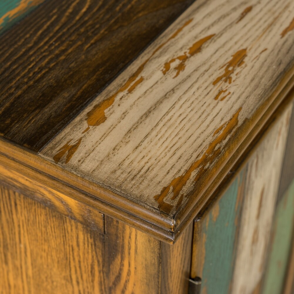 Everest Distressed 4 Drawer 2 Door Cabinet by Christopher Knight Home