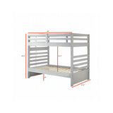 Everest Twin-over-Twin Solid Wood Bunk Bed with Ladder