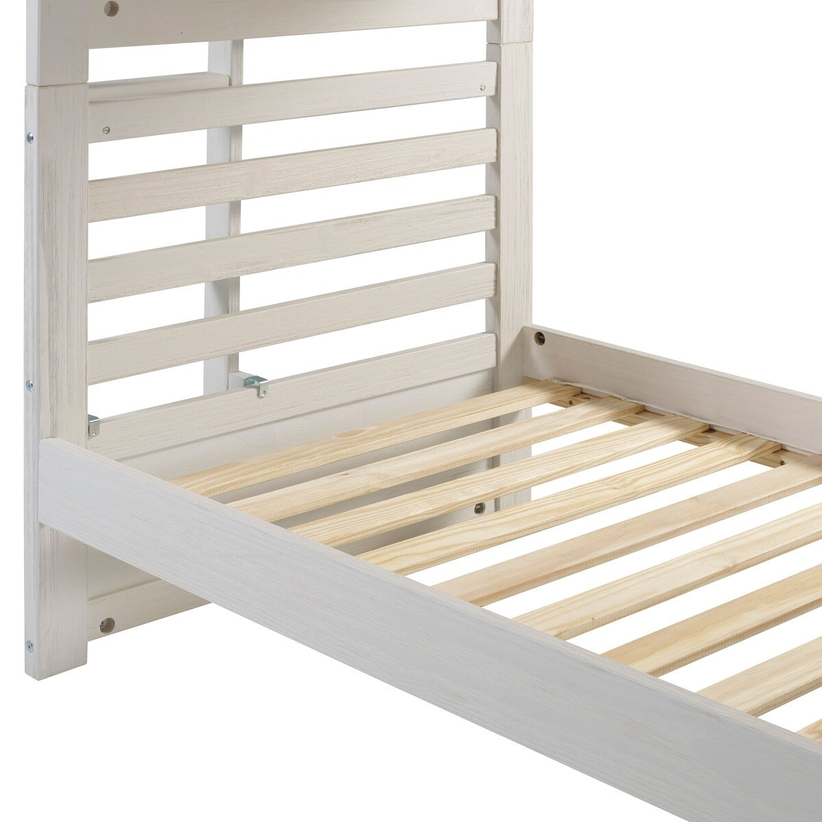 Everest Twin-over-Twin Solid Wood Bunk Bed with Ladder