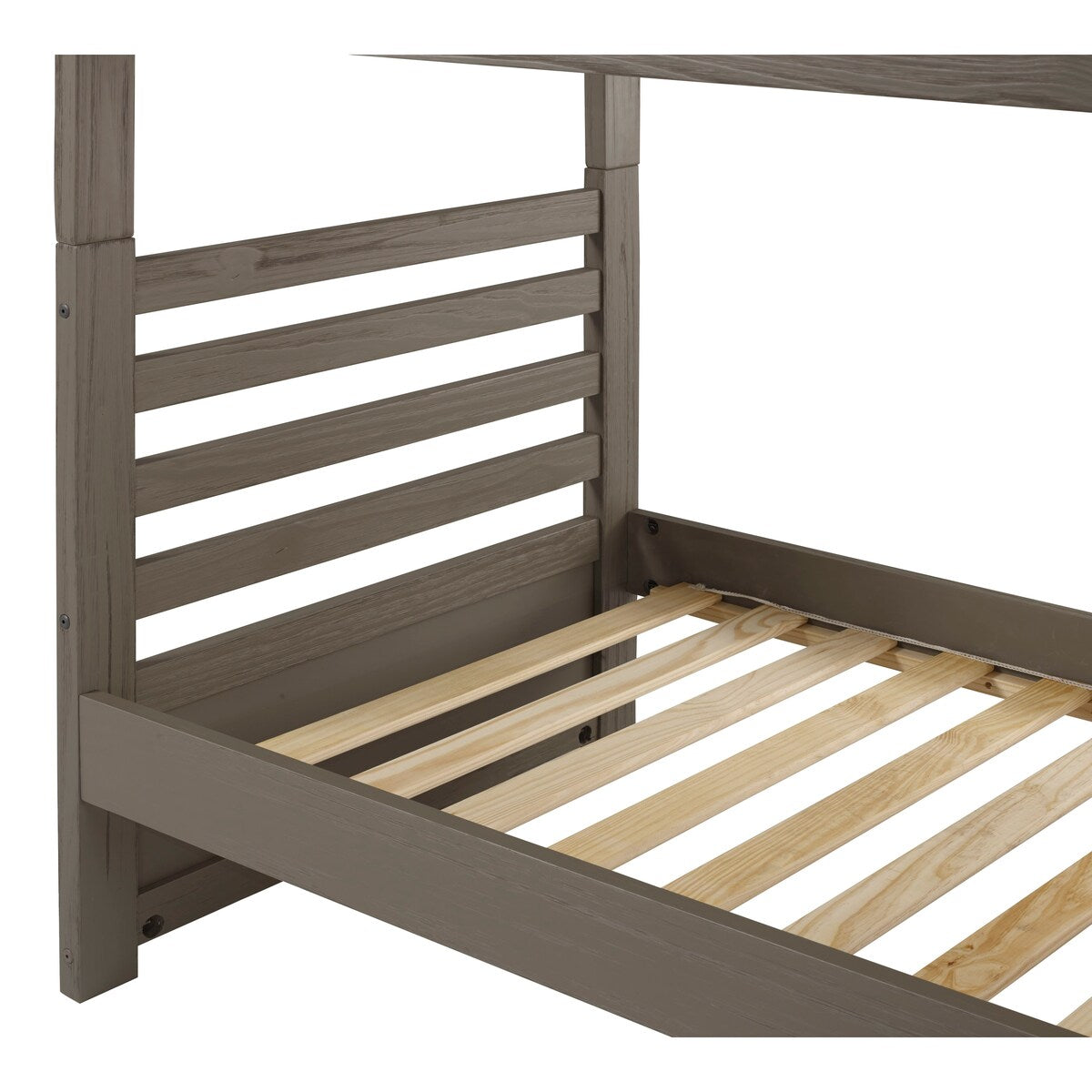 Everest Twin-over-Twin Solid Wood Bunk Bed with Ladder
