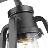 Everett 1 Light Small Wall Sconce Matte Black with Clear Glass