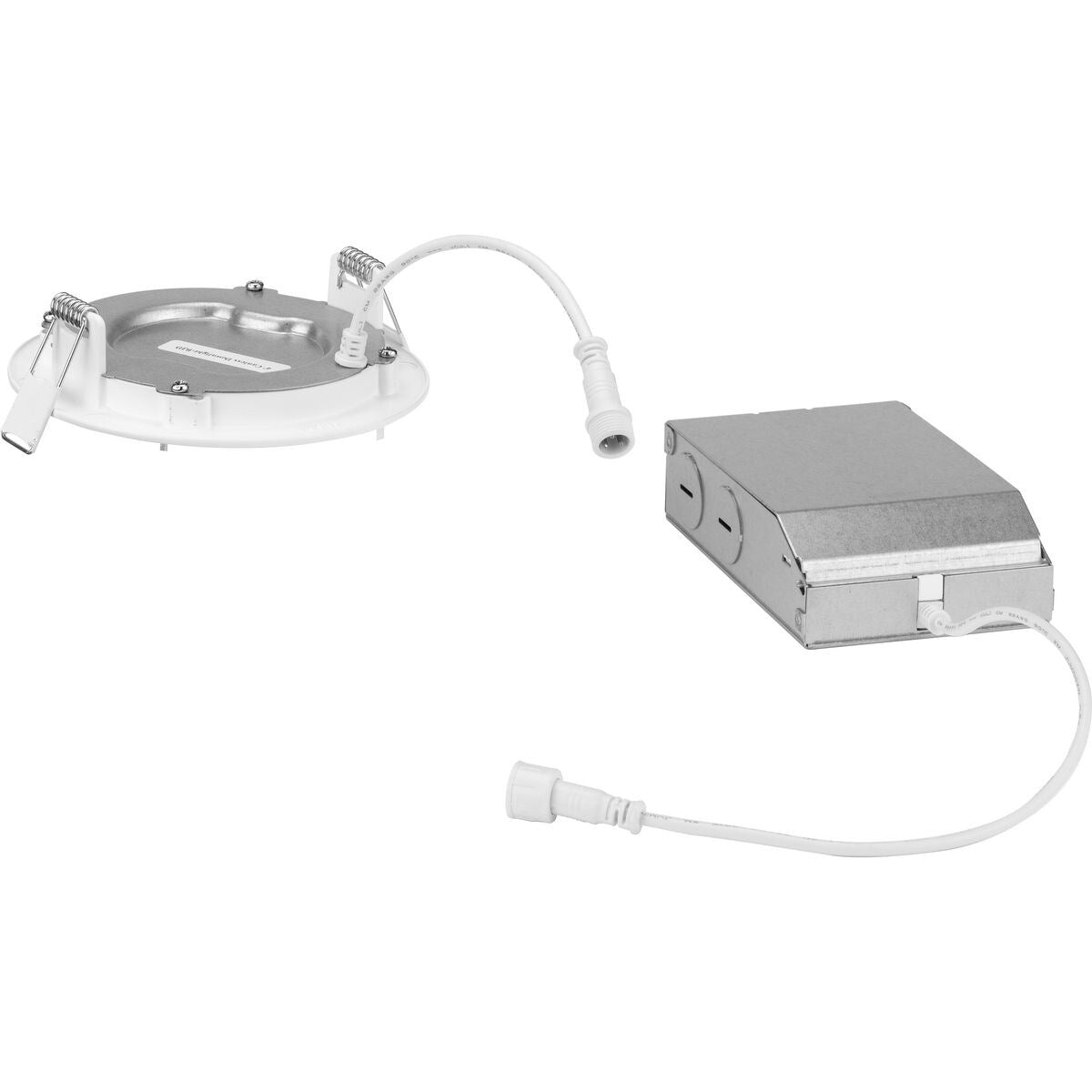 Everlume Collection 4 in. Satin White LED Low Profile Canless Recessed Downlight - 4.72 in x 4.72 in x 1.13 in