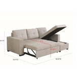 Everly Contemporary Grey Sofa - 89.50" x 55.50" x 32.50"
