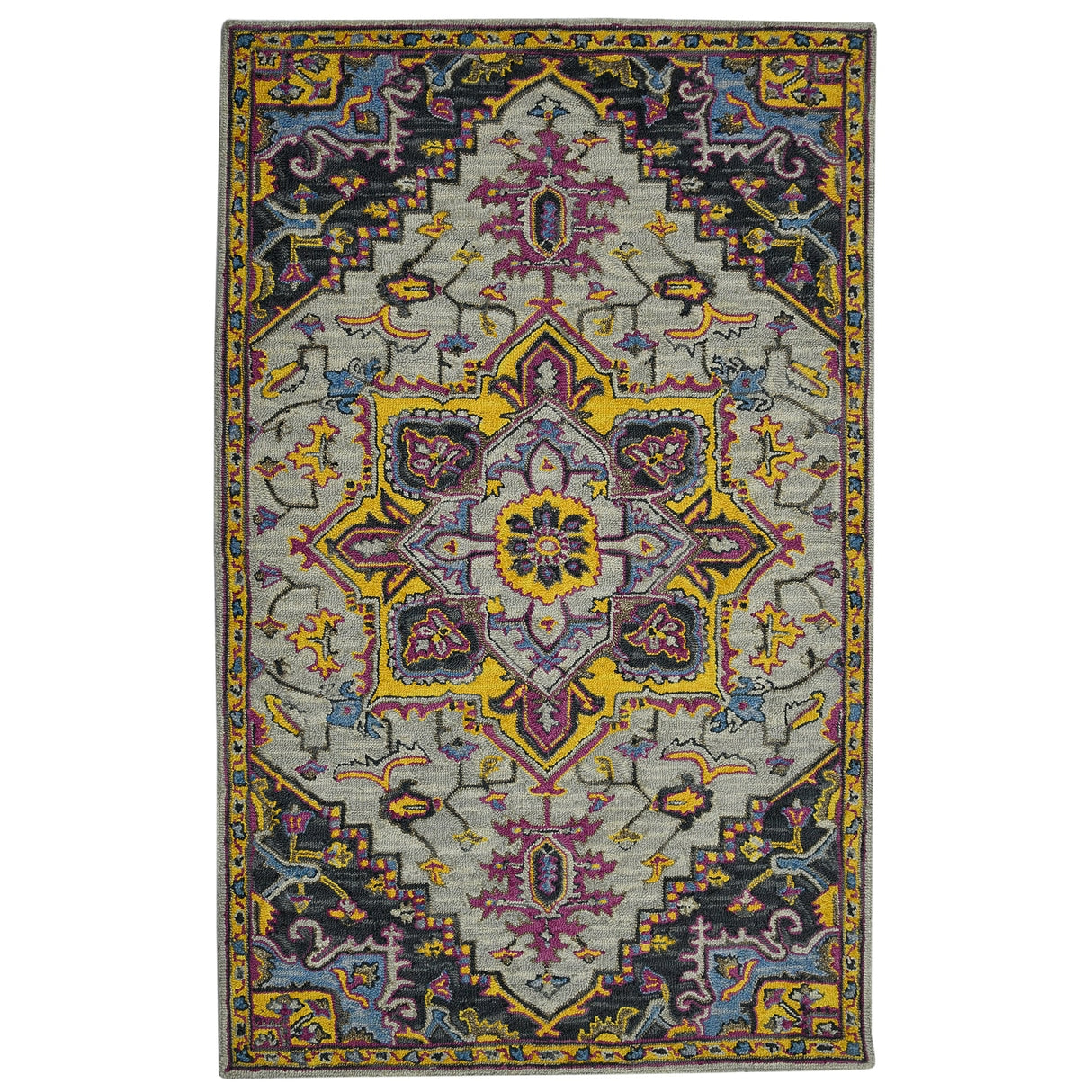 Everly Roe Boho Chic Hand-Tufted New Zealand Wool Area Rug