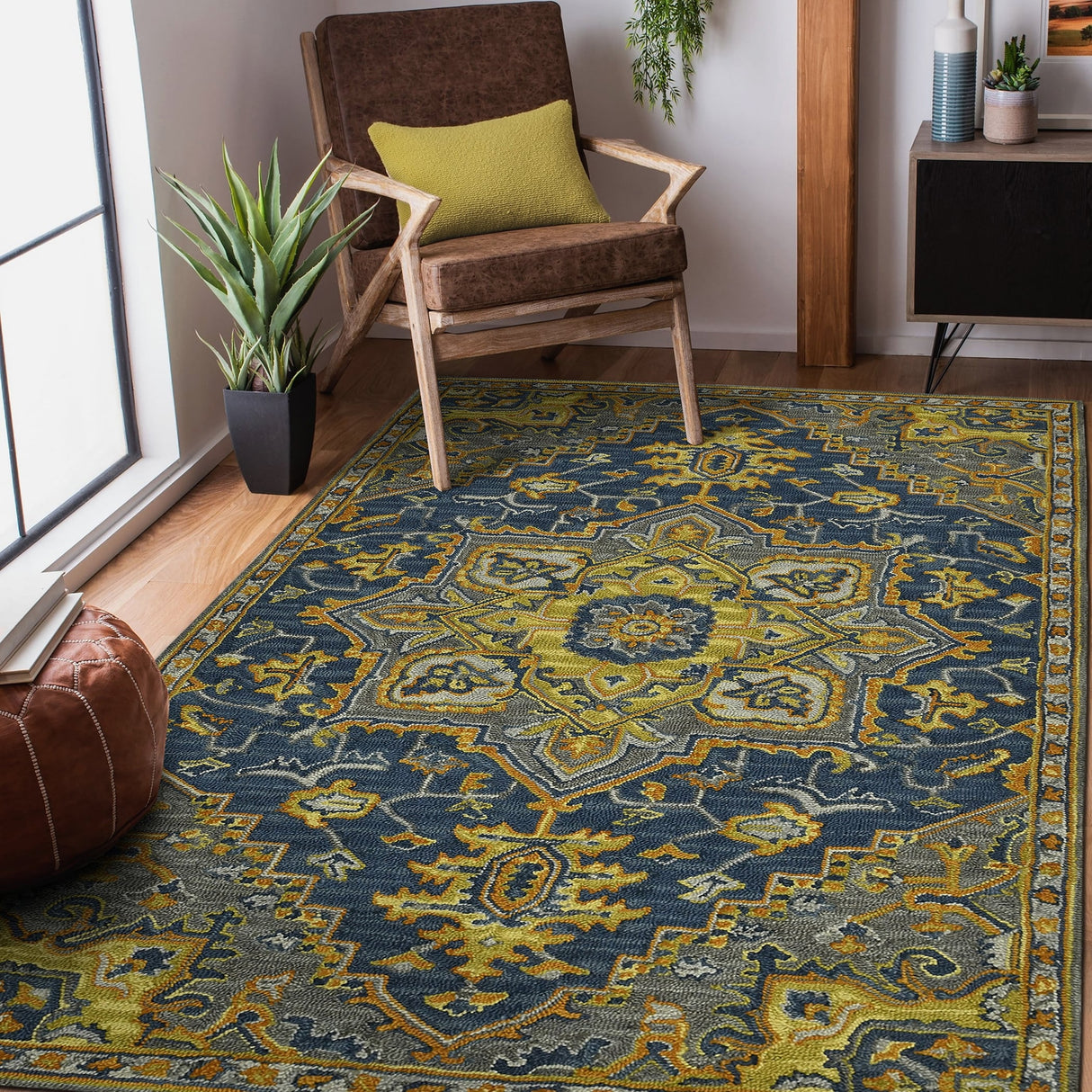 Everly Roe Boho Chic Hand-Tufted New Zealand Wool Area Rug