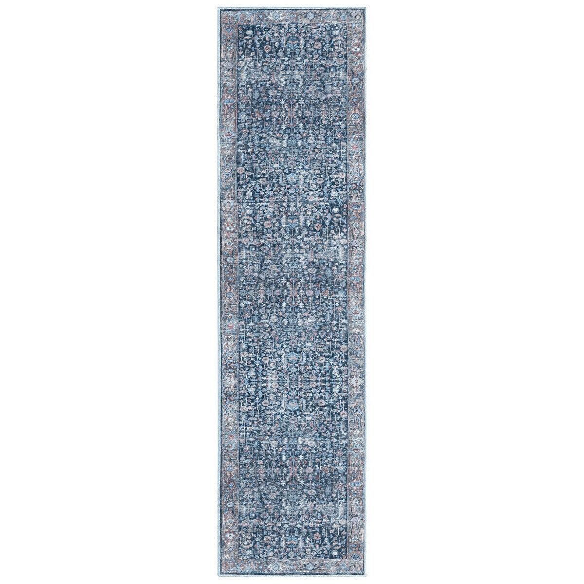 Everwash Callaghan Edith Distressed Vintage Machine Washable Area Rug